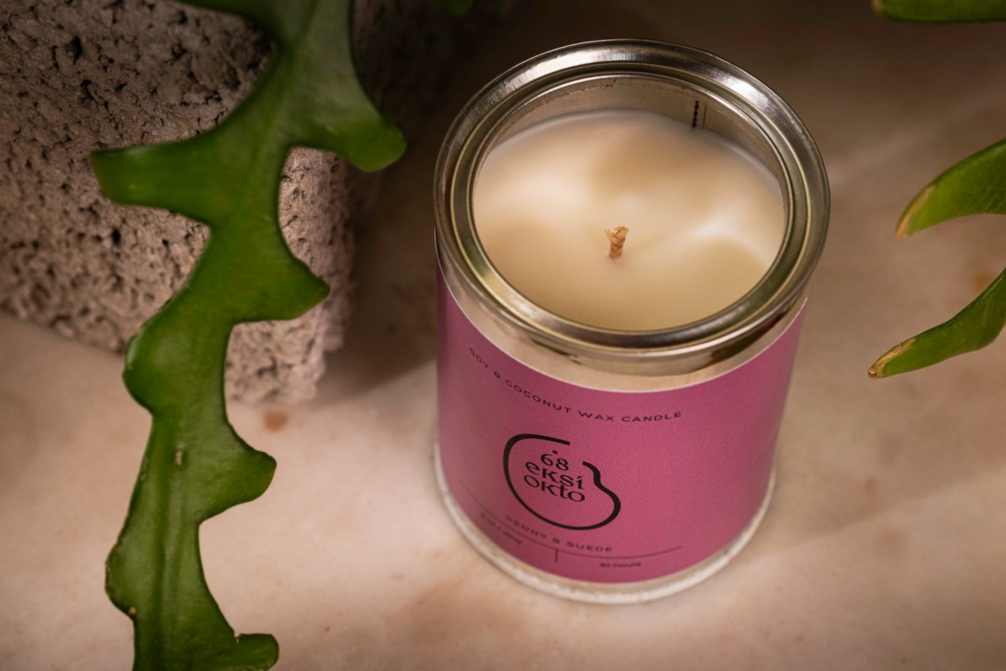 Soy Wax Candle - Peony & Suede | 250g